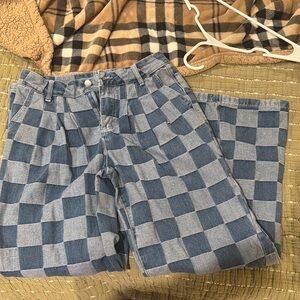 Blue Checkered Pants